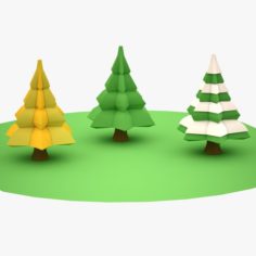 Lowpoly Trees 02 3D Model