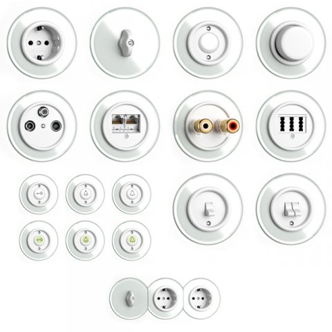 Switches and sockets THPG Duroplast Glass Covering 3D Model