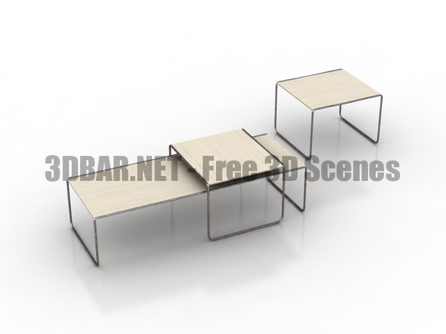Formdecor Marcel Breuer Nesting Coffee Table 3D Collection