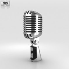 Retro Microphone 3D Model