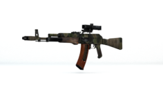 AK 47 Riffle 3D Model