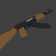 AK-47 (low poly)						 Free 3D Model