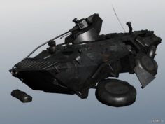 BTR-82 Destroyed 3D Model
