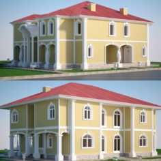 Luxury Villa Set 3D Model