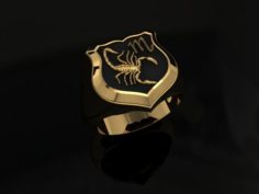 Scorpion man signet ring 3D Model