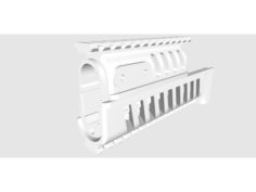 Tactical front handguard on AK airsoft 3D Model