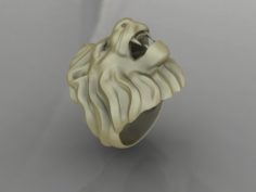 Jewellery ring lion 3D Model