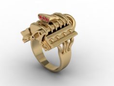 Jewellery ring engine 3D Model