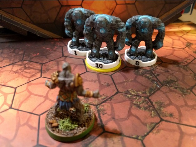 Numbered Miniature Base Markers 3D Print Model