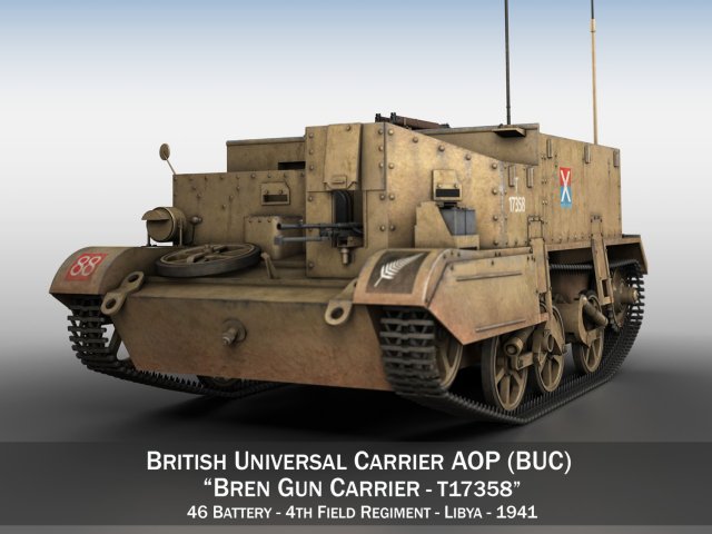 Bren Gun Carrier – BUC – T17358 3D Model