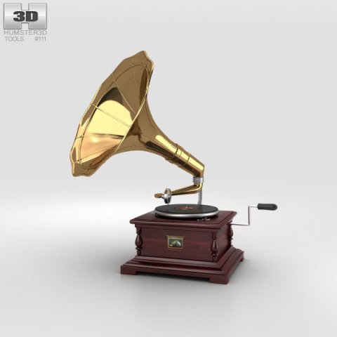 His Masters Voice Gramophone 3D Model