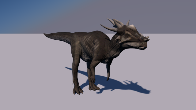 Stygimoloch dinosaur 3D Model