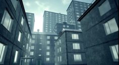 Soviet Apartment Buildings pack – 3 floors 3D Model