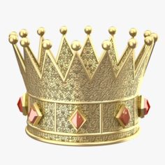 King Gold Crown 3D Model