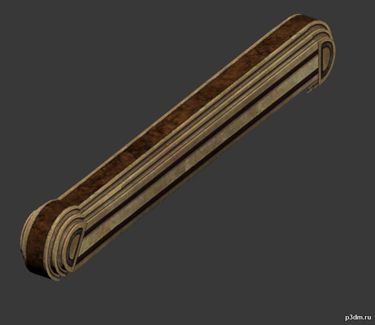 Apartment Stairs Railing 3D Model