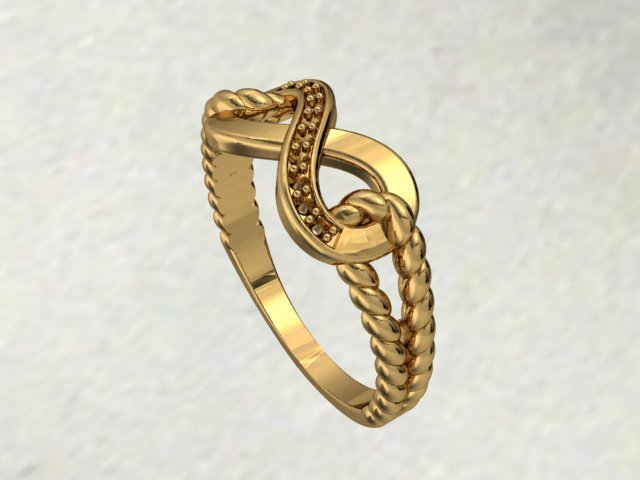 Jewellery ring rope 3D Model