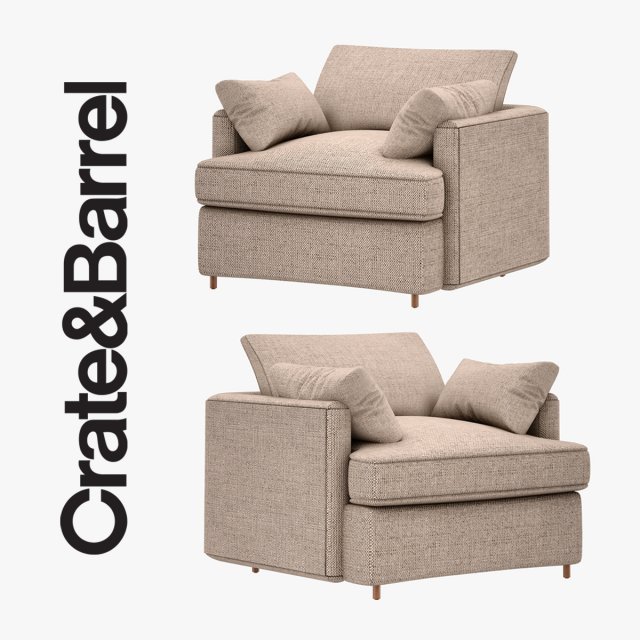 CrateBarrel Sofa Lounge II 3D Model