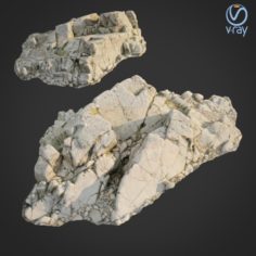 3d scanned rock cliff G2 3D Model