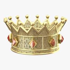 Queen Gold Crown 3D Model
