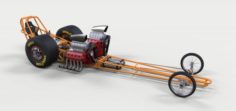 Twin-engined dragster 3D Model