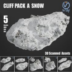 Cliff pack A snow bundle 3D Model
