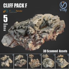 Cliff pack F bundle 3D Model
