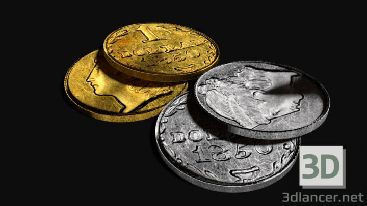 3D-Model 
Gold&Sliver Coin