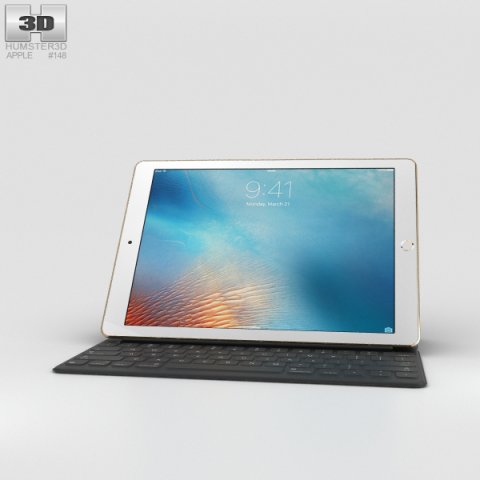 Apple iPad Pro 9-inch Gold 3D Model