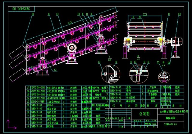 3YK2470 Vibrating screen CAD drawing 3D Model