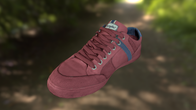 Sneaker shoe low poly 3D Model