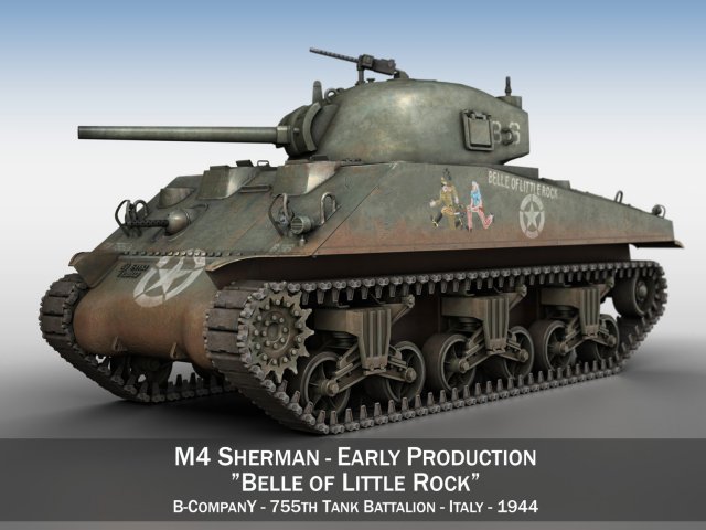 M4 Sherman – Belle of little Rock 3D Model