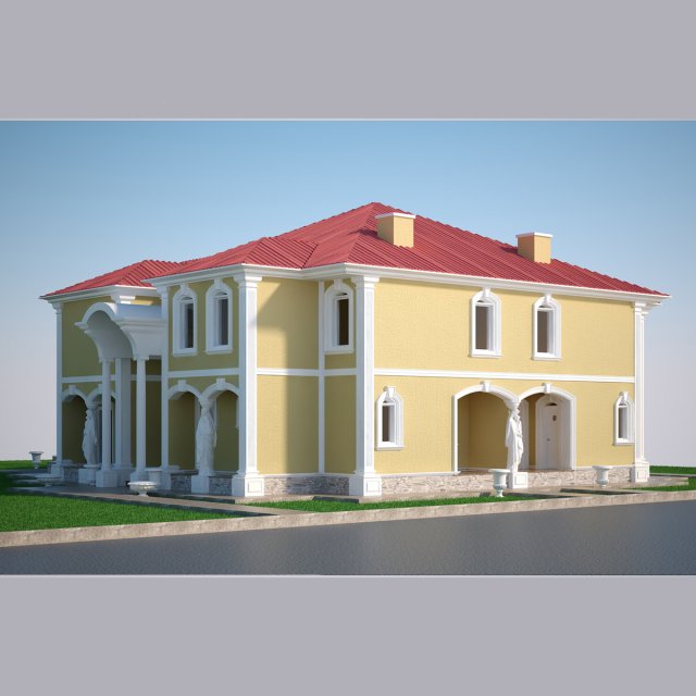 Luxury Villa 01 3D Model
