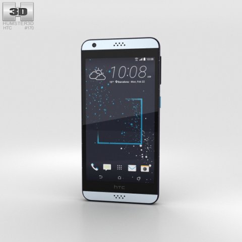 HTC Desire 530 Blue Splash 3D Model