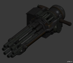Crank Gun 3D Model