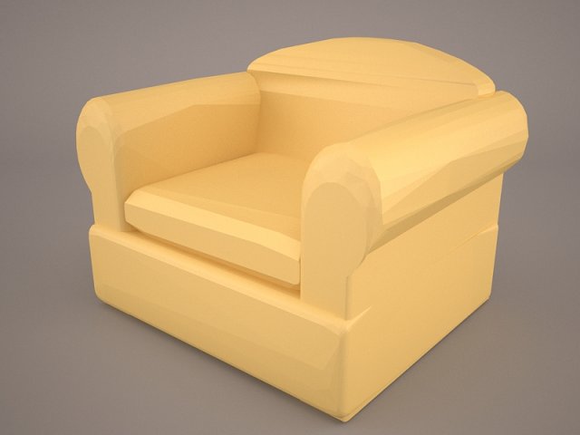 Cushy Lounge Seat 3D Model