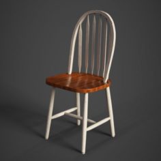 Wood Chair Polished 3D Model
