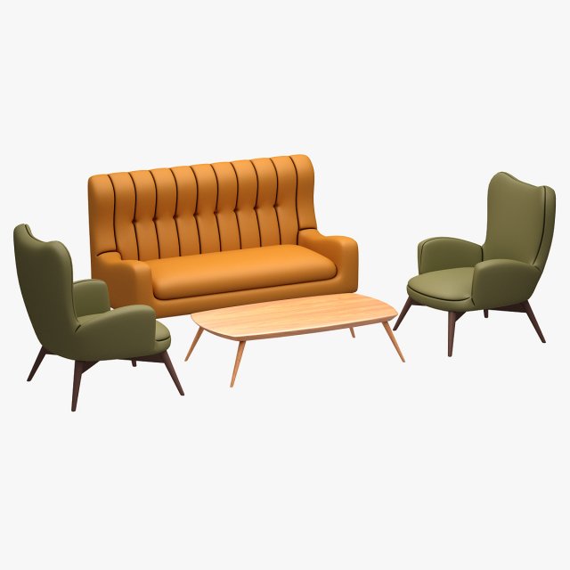 Sofa Set 05 3D Model