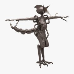 Alien Concept 03 2016 Rigged T-Pose 3D Model
