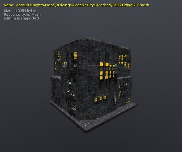 3D Greeble City Buildings 3D Model
