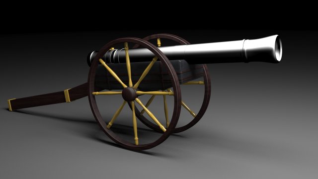 Medieval Cannon Free 3D Model