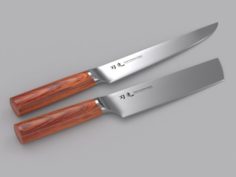 Kitchen knives Free 3D Model