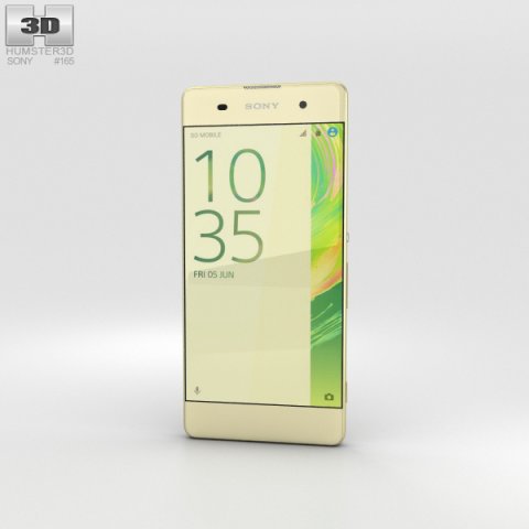 Sony Xperia XA Lime Gold 3D Model