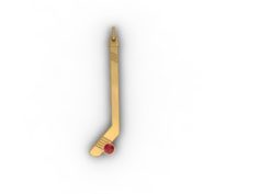 Hockey Stick and cup pendant 3D Model