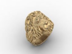 Jewellery ring lion 3D Model