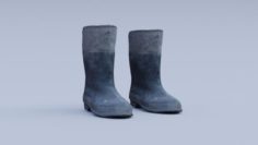 Old Worn Rain Boots 3D Model