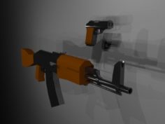 Guns LOW POLY 3D Model