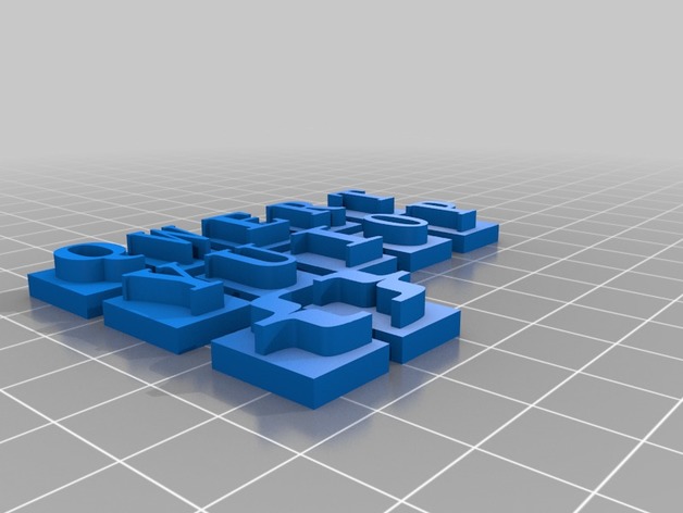 Raised Keyboard Letters – Elementary School 3D Print Model