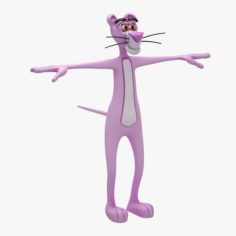 Pink Panther RIGGED T-POSE 3D Model