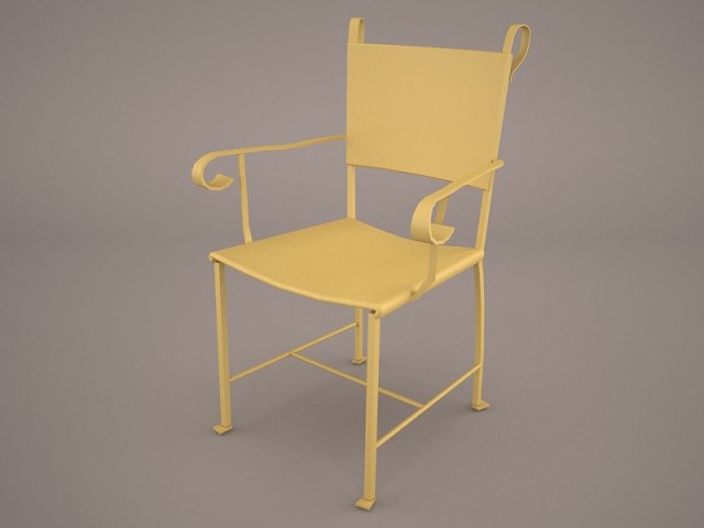 Wrought Iron Chair 3D Model