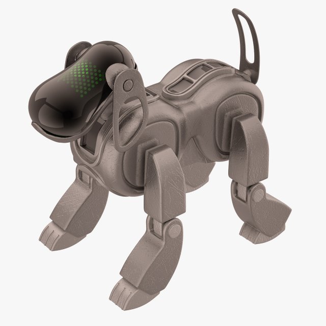 Sony Aibo Dog Black Metallic 3D Model